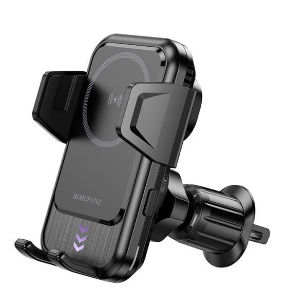 Автотримач з бездротовою зарядкою Borofone BH217 5W/7.5W/10W/15W black 43868 фото