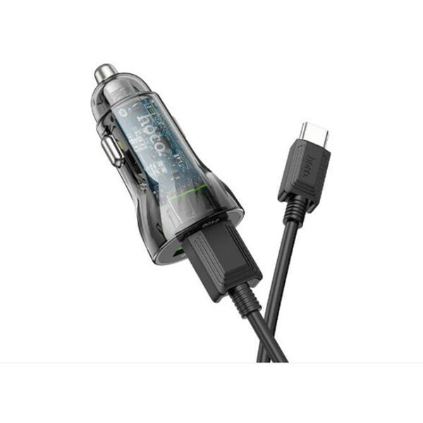 АЗП Hoco Z47 20W/3A QC3.0 (2USB) + cable Type-C black 30163 фото