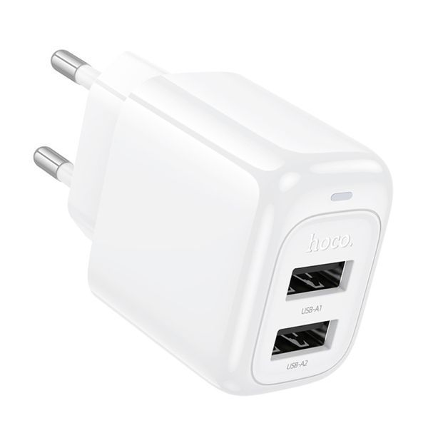 МЗП Hoco CS51A 2.4A (2USB) white 42179 фото