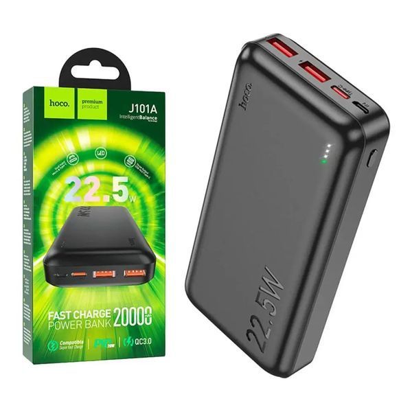 Power bank 10000 mah Hoco J101A PD 20W+QC 3.0 22.5W black 35497 фото
