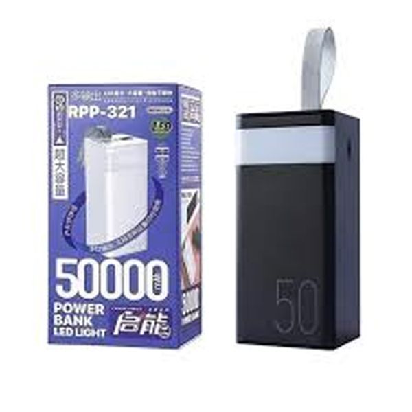 Power bank 50000 mAh Remax RPP321 22.5W PD200W+QC3.0 Led black 36262 фото