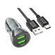 АЗП Hoco Z47 20W/3A QC3.0 (2USB) + cable Type-C black 30163 фото 2
