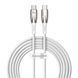 Cable Baseus Glimmer Series Fast Charging Type-C to Type-C 100W (2m) white 18116 фото 2