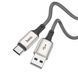 USB Cable Hoco Type-C X66 3A 1m silver 34037 фото 2