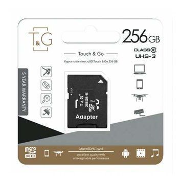 MicroSD 256GB T&G UHS-3 Class 10 + SD adapter UA 30415 фото