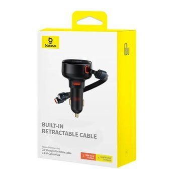 FM трансмістер Baseus Enjoyment Pro 60W (USB) + cable Type-C/Lightning black 48726 фото