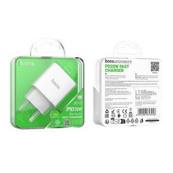 МЗП Hoco NT10 PD 20W/3A (USB-C) white 39638 фото