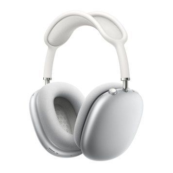 Навушники Big Bluetooth Apple AirPods Max з логотипом (магнітні амброшури) silver 36706 фото