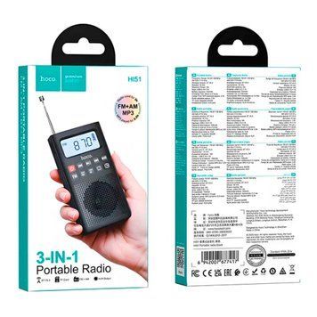Радіостанція Hoco HI51 black 46832 фото