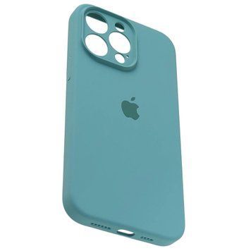 Silicone case Full camera iPhone 13 pine green 12584 фото