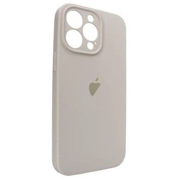 Silicone case Full camera iPhone 15 Pro Max antique white 33332 фото