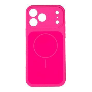 Silicone case iPhone 13 with MagSafe Vision pink neon 47922 фото