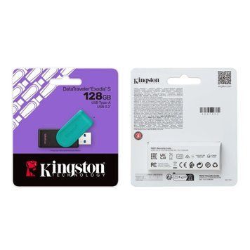 USB Flash 128 GB Kingston DT Exodia S Black/Turquoise UA 41609 фото