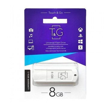 USB Flash 8 GB T&G 011 White UA 40128 фото