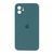 Silicone case Full square close camera iPhone 11 pine green 27644 фото