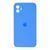 Silicone case Full square close camera iPhone 11 Pro neon blue 31689 фото