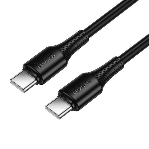 Cable Hoco Type-C to Type-C X120 60W/3A 1m black 44459 фото
