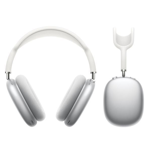 Навушники Big Bluetooth Apple AirPods Max з логотипом (магнітні амброшури) silver 36706 фото