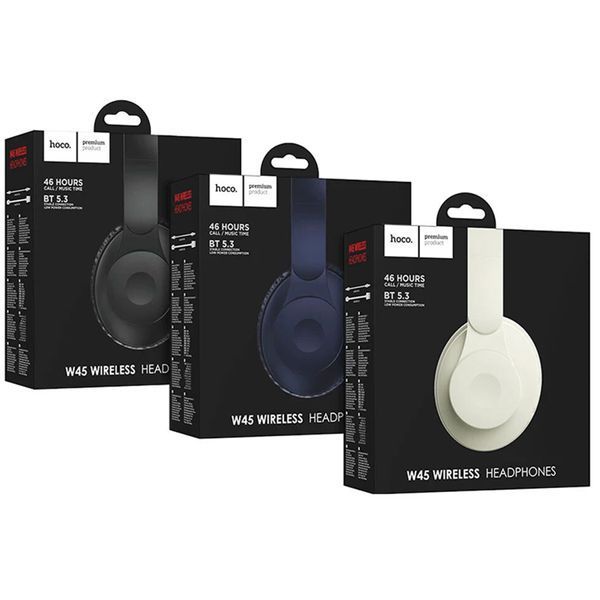 Навушники Big Bluetooth Hoco W45 black 33405 фото
