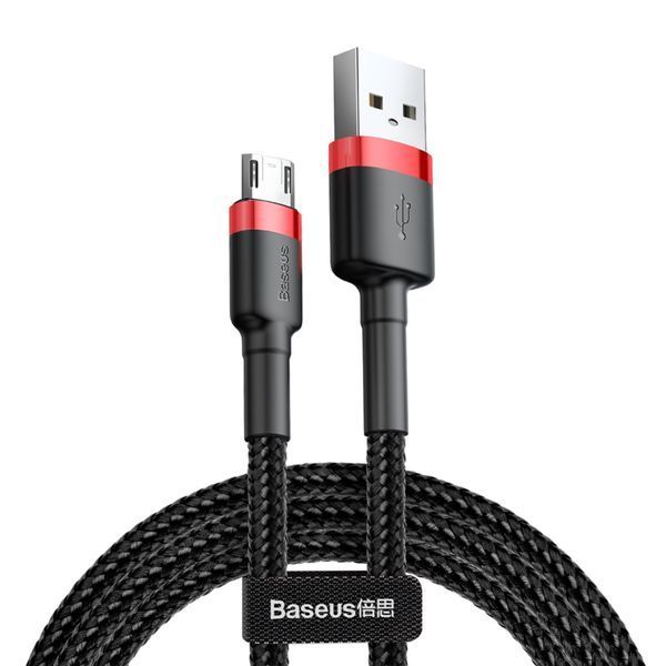USB Cable Baseus Cafule Micro USB 2.4A (1m) red/black 05267 фото