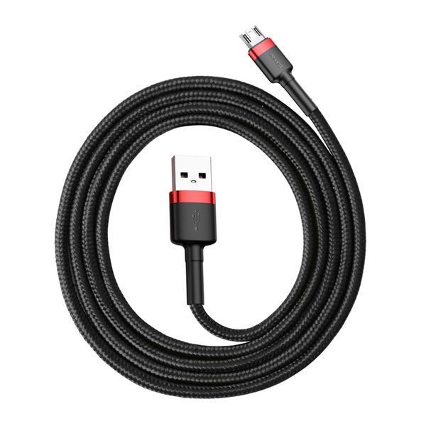 USB Cable Baseus Cafule Micro USB 2.4A (1m) red/black 05267 фото