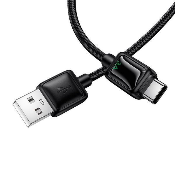 USB Cable Hoco Type-C U146 3A 1m black 44872 фото