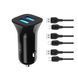 АЗП XO TZ10 12W/2.4A (2USB) + cable lightning black 10406 фото 2