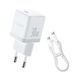 МЗП Baseus Palm Fast Charger 30W (1USB-C) + Cable Type -C to Type -C 60W (1m) White 41476 фото 2