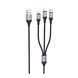 USB Cable Hoco X 102 3 in 1 Type-C + Lightning + Micro 2.4A1m black 03880 фото 2