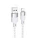USB Cable Hoco Lightning X99 2.4A 1m silver 33298 фото 2
