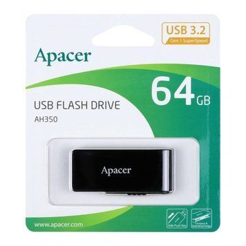 USB Flash 64 GB Apacer AH350 Black 3.2 UA 23674 фото