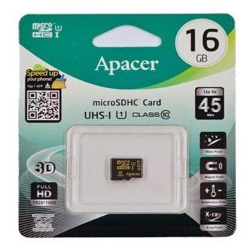 MicroSD 16GB Apacer UHS-I 45R Class10 03035 фото