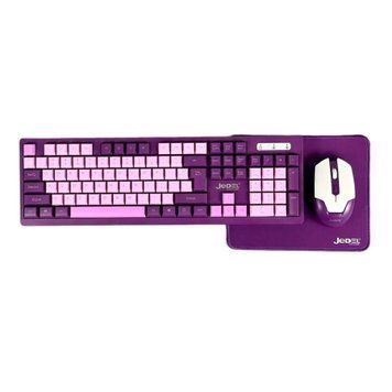 Клавіатура Bluetooth Jedel WS737 + мишка purple 44351 фото