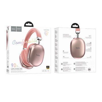 Навушники Big Bluetooth Hoco Apple AirPods W35 MAX pink 37222 фото