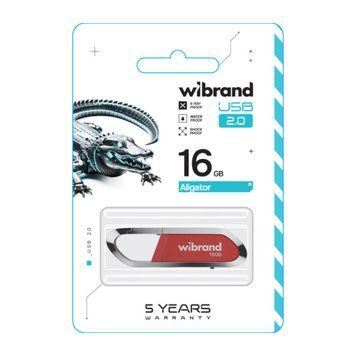 USB Flash 16 GB Wibrand Aligator Dark Red 25219 фото
