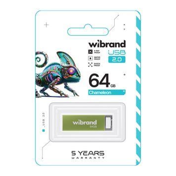USB Flash 64 GB Wibrand Chameleon Light Green 19420 фото