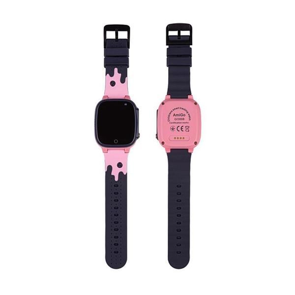 Дитячий годинник AmiGo GO 008 Milky GPS WI-Fi Pink UA 32759 фото