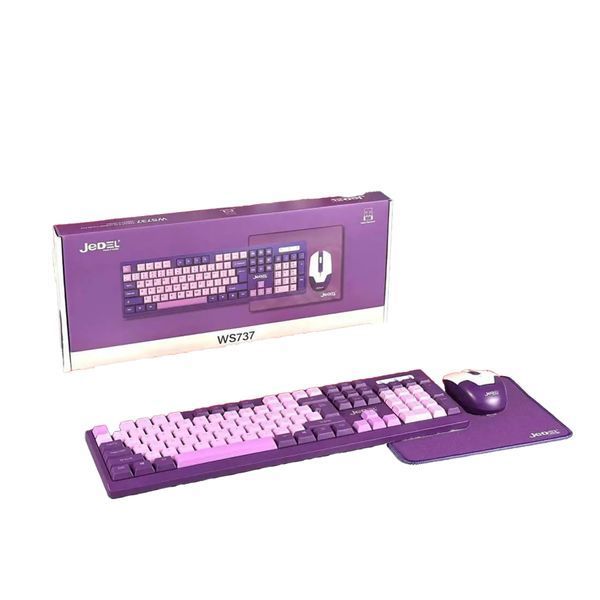 Клавіатура Bluetooth Jedel WS737 + мишка purple 44351 фото