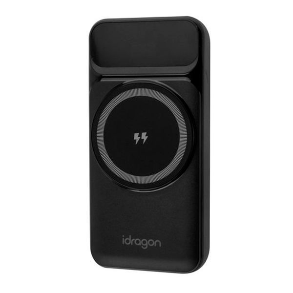 Power bank 20 000 mAh iDragon WP-29 PD30W + бездротова Led +cable Type-C/Lightning black 44983 фото