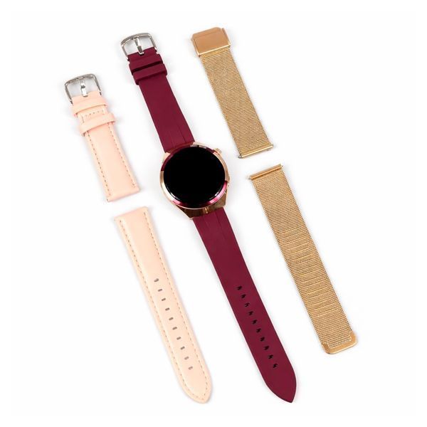 Смарт-годинник Kalobee Amerika SK6 Mini Amoled + 3 ремінці gold 46672 фото