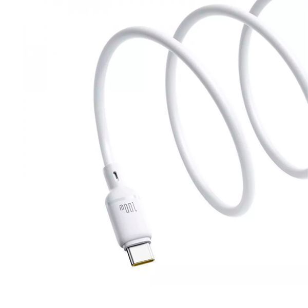 USB Cable Baseus Silky Series Fast Charging Type-C 100W (2m) white 45567 фото
