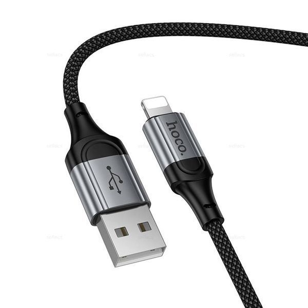 USB Cable Hoco Lightning X121 1.5m black 44460 фото