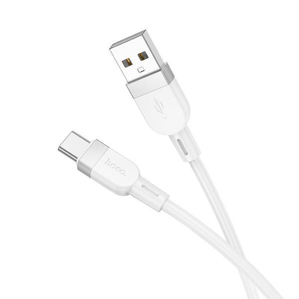 USB Cable Hoco Type-C X109 3A 1m white 38623 фото