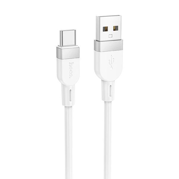 USB Cable Hoco Type-C X109 3A 1m white 38623 фото