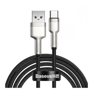 Кабель Baseus Cafule Metal Data Type-C 66W (2m) black 02423 фото