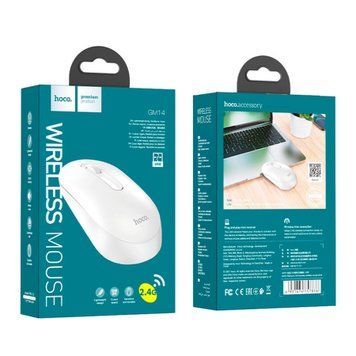 Мишка Bluetooth Hoco GM14 white 39693 фото