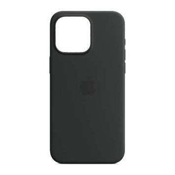 Silicone case iPhone 15 Pro Max with MagSafe black 33694 фото