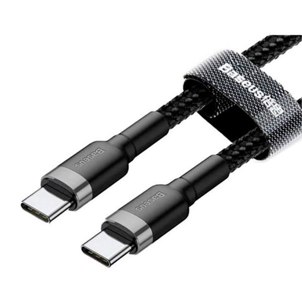 Cable Baseus Cafule Type-C to Type-C PD 2.0 60W (2m) gray/black 46673 фото