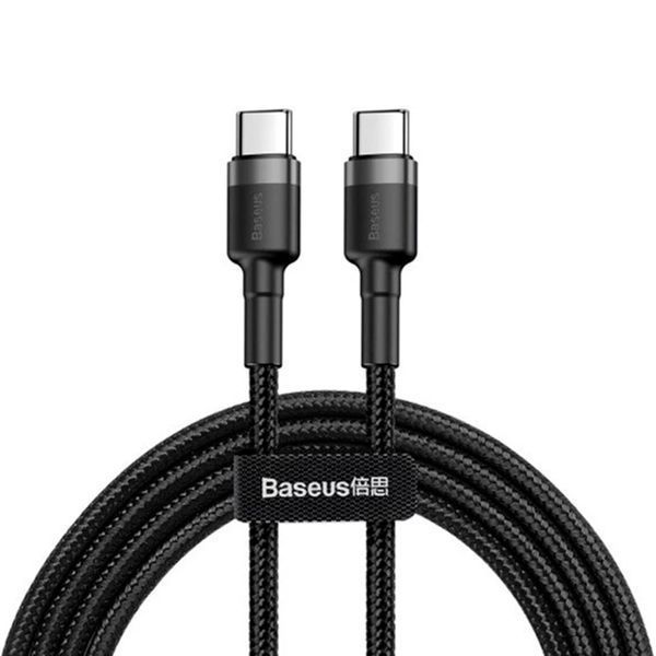 Cable Baseus Cafule Type-C to Type-C PD 2.0 60W (2m) gray/black 46673 фото
