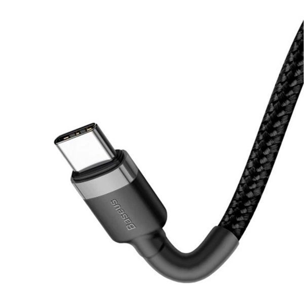 Cable Baseus Cafule Type-C to Type-C PD 2.0 60W (2m) gray/black 46673 фото
